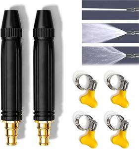 lot 78468 image: 2 Pack High Pressure Hose Nozzle, Jet Sweeper Nozzle for Garden Hose, Heavy Duty Adjustable Twist Water Sprayer for Car Wash, Patio, Driveway and Outdoor Cleaning