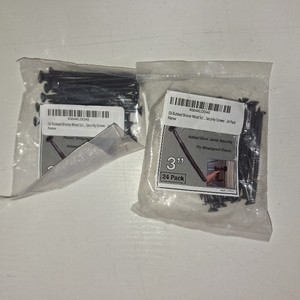 lot 78482 image: 2 Pack Oil Rubbed Bronze Wood Screws 9 X 3 Inch   Extra Long Steel Door Hinge Screws - Door Security Screws - 24 Pack