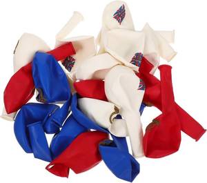 lot 78528 image: 20pcs Union Jack Balloons for Party Decoration British National Day Celebrations Decorative Balloons for Festive Scene Layout for Boys and Girls Rooms Living Room and Outdoor