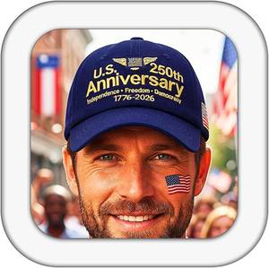 lot 78568 image: Campsis 250th Anniversary USA Hat Patriotic Baseball Cap for Men Women Blue