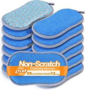 lot 78579 image: Multi-Purpose Dish Sponge, Dual-Sided Non Scratch Scrub Sponges Kitchen