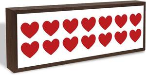 lot 78630 image: Heart Decor Signs, Romantic Decorations for Front Door Living Room, Gallery Decors, Shelf Mantel Decoration, Aesthetic Framed Wooden Box Sign, 9.5x3.1x1 inches Happy Valentines Day 09