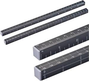 lot 45369 image: MeasureMate Learning Ruler, Four-Sided Math Tool for Students, Teaching Number Lines, Fraction Line, with Metric and Imperial, Black, 2-Pack