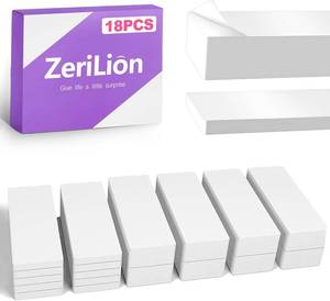 lot 78705 image: 18 Pack White EVA Foam Headboard Wall Protectors 8pcs 15mm  10pcs 5mm Thick Furniture Bed Stopper Couch Anti Vibration Soundproof Pads