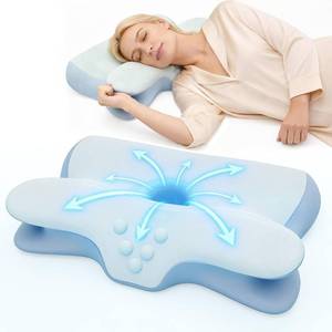 lot 78729 image: SANSWAN Cooling Pillow for Sleeping, Ergonomic Foam Pillow, Lightweight