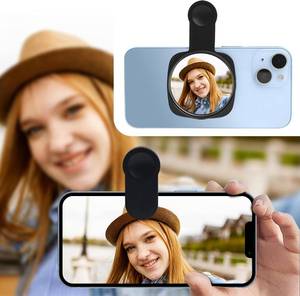 lot 78738 image: Phone Rear Camera Selfie Mirror - See How You Look in The Back Camera - for High Definition Photos (Black)