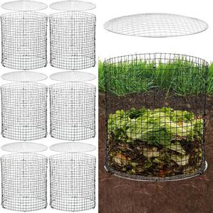 lot 78761 image: 6PCS Inground Worm Composter, 11.8x11.8 Inch Outdoor Metal Compost Bin for Garden Beds Detachable Vermicomposting Bin for Recycling Kitchen Food Waste