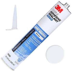 lot 78775 image: 3M Marine Adhesive Sealant 5200, White, 10 fl oz Cartridge with Nozzle