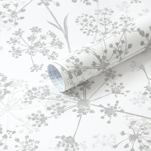lot 78779 image: Safiyya Grey and White Peel and Stick Wallpaper Floral Contact Paper 78.7 x 17.3 Wall Paper Modern Self Adhesive Removable Wallpaper for Bedroom Bathroom Vinyl Rolls