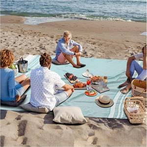 lot 78809 image: Extra Large Turkish Beach Towel Picnic Mat Throw Blanket Camping Mat Lightweight Oversized Giant Mexican Serape Baja Cobijas Mexicanas Para Mesa Lawn Patio Park Stadium Outside Festival Grass Hammock