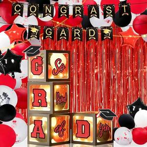 lot 78816 image: LUYI 146 PCS Graduation Decorations 2026, Graduation Party Decor Class of 2026 Set of Balloons Boxes with Letters 2026 GRAD So Proud of You, Congrats Grad Party Decorations for Any Grades