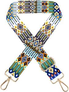lot 78844 image: Adjustable Replacement Bag Strap 55.1 x 2 Inch Diamond Geometric Pattern
