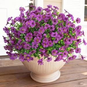 lot 78850 image: Bassion 16 Bundles Artificial Flowers for Outdoors Fake Flowers, Purple