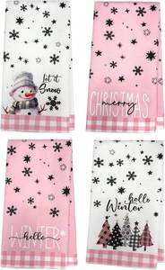 lot 78861 image: Christmas Kitchen Towels Snowman Xmas Tree Winter Decor