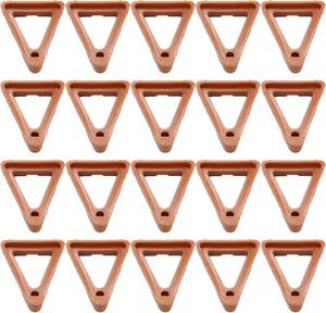 lot 78871 image: 20 Pcs Pot Feet, Risers Toes Triangle Pot Feet, for Indoor and Outdoor Plant (Brown)