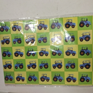 lot 78874 image: Pineraap 12 Sheets Tractor Wrapping Paper, Green Farm Theme Gift Wrap for Birthday, Christmas Gift & Party Decor - Farm Animal Design for Boys, Girls, Baby Shower (28x20) STOCK PHOTO APPROXIMATE