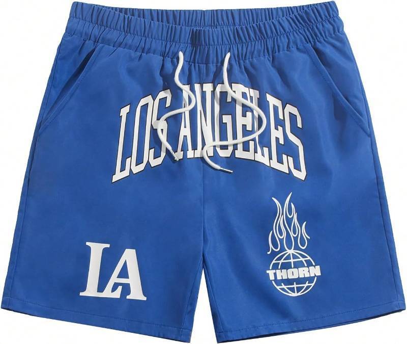 lot 3345 image: SOLY HUX Mens Drawstring Waist Athletic Shorts Workout Basketball Shorts Summer Printed Track Shorts XL