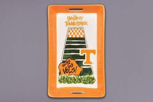 lot 13243 image: Tennessee Volunteers Handled Mini Tray - Official Collegiate 8.5 Inch Ceramic Serving Dish by Magnolia Lane, Durable Team Spirit Kitchen & Decor Accessory for Fans, Tailgates & Gifts