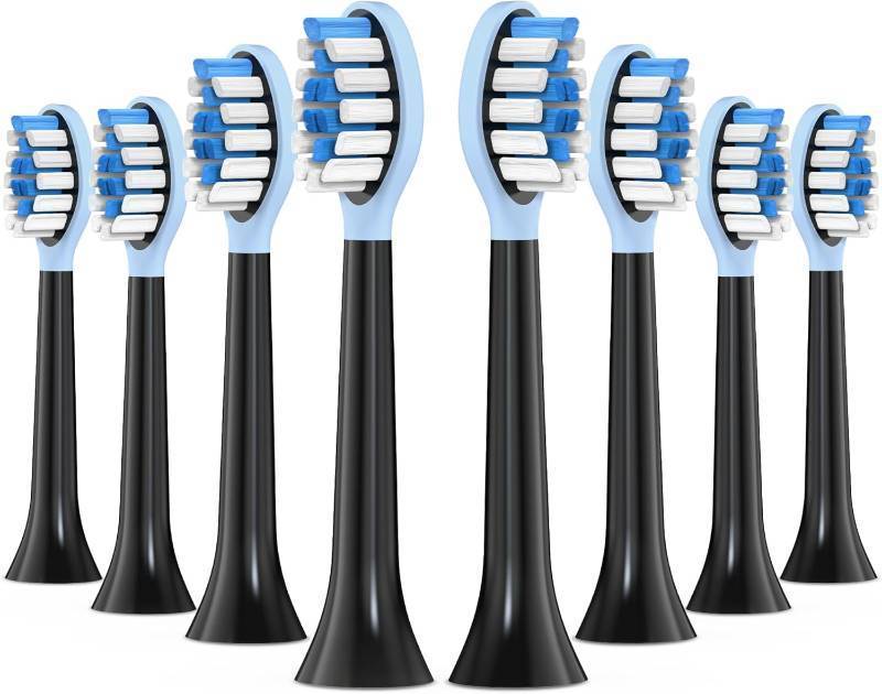 lot 1933 image: Replacement Toothbrush Heads for Philips Sonicare Electric Toothbrush, 2-in-1 Tongue Cleaner, 8 Pack(Individually Packaged), Suitable for Philips Sonicare Heads, C2, C1, C3, W1, W2, W3, G1, G2, G3