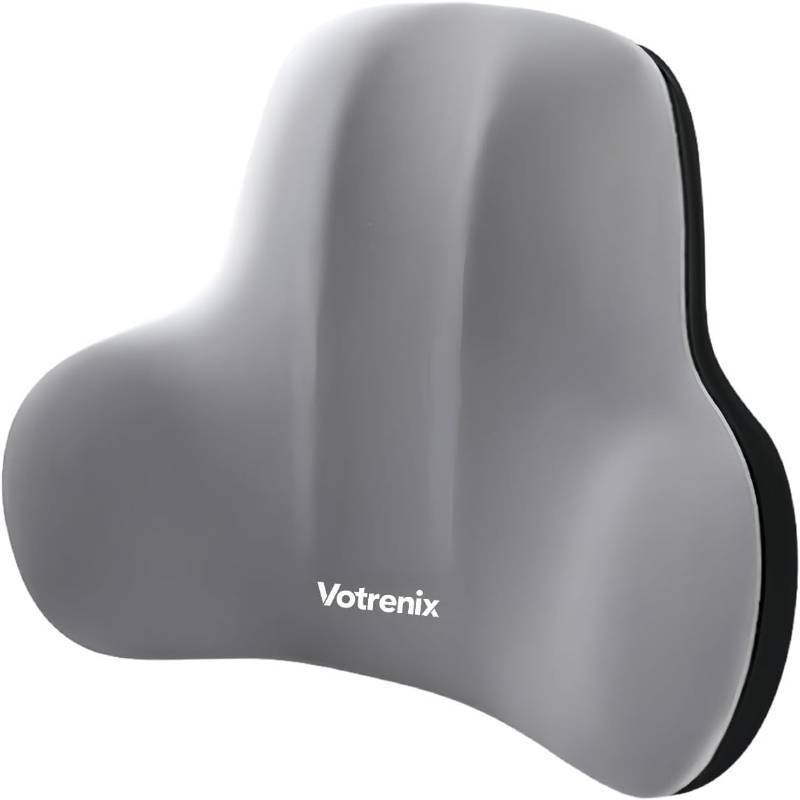 lot 40527 image: Ergonomic Lumbar Support Pillow for Office Chair and Car Seat, Perfectly Balanced Memory Foam for Back Pain Relief and Improve Posture, Sedentary People Essentials (Gray)