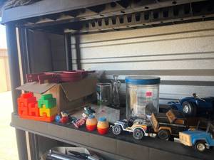 lot 59 image: Toy Lot Diecast Vehicles Blocks Figures Stacking Games Misc