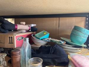 lot 63 image: Shelf lot of items.  See pictures