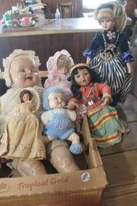 lot 3838 image: Antique Porcelain Dolls and More
