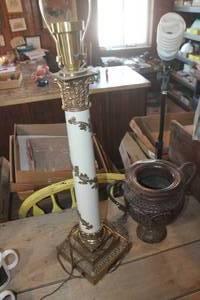 lot 3893 image: Vintage Metal Lamp Base untested and More