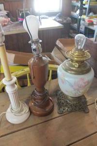 lot 3925 image: Antique Lamp Bases untested