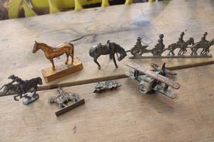lot 3937 image: Metal Horse, Airplane and More