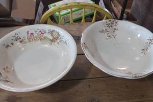 lot 3990 image: Antique Maddock & Co. Wash Basin Bowl & More