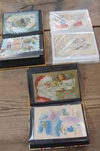 lot 4019 image: 3 Photo Albums with Antique Post Cards