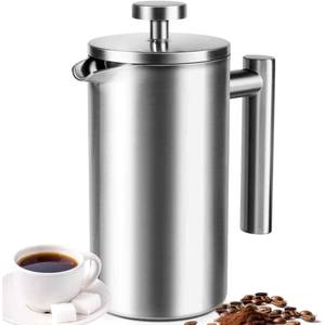 lot 29022 image: French Press 34 oz, Full Stainless Steel French Press Coffee Maker 4 Cups - Retail $20