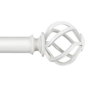 lot 29030 image: White Curtain Rod 32 to 58 Inch, Decorative Adjustable Drapery Rod - Retail $21