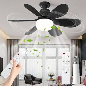 lot 29047 image: Ceiling Fan Light with Remote 16 Screw in Ceiling Fan with Light - Retail $20
