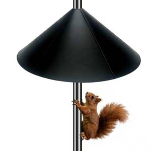 lot 29050 image: 1 Pack 19 inch Squirrel Baffle for Bird Feeder Pole Suitable for Thick Rods, Squirrel Device Guard Deterrent Stop Squirrels from Climbing, Outdoor Sturdy, Composed of 6 Boards, Easy Install, Black - Retail $10