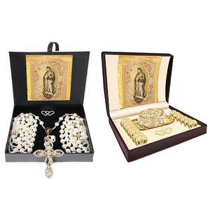 lot 29056 image: Premium Wedding Set Lazo Para Boda Catolica and Arras Para Boda Catolica, Arras De Boda Cristiana with Wedding Lasso for Ceremony Catholic Decoration - Retail $76