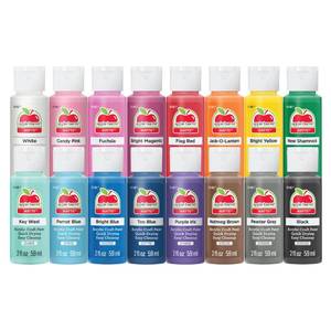 lot 29061 image: Apple Barrel, Vibrant Spectrum Collection Acrylic Craft Paint, Promoabiii, each, 16 assorted matte colors, 2 Fl Oz, 16 Count - Retail $27