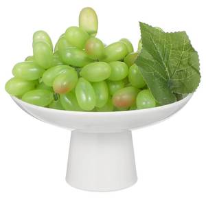 lot 29076 image: Footed Fruit Bowl Ceramic Pedestal Bowl 6.69 in Decorative Fruit Platter for Snacks Desserts Tea Parties Family Dinners Home Kitchen Table Centerpiece - Retail $16