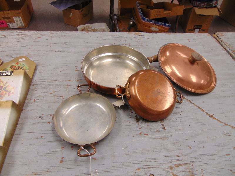 lot 1908 image: Copper Pans