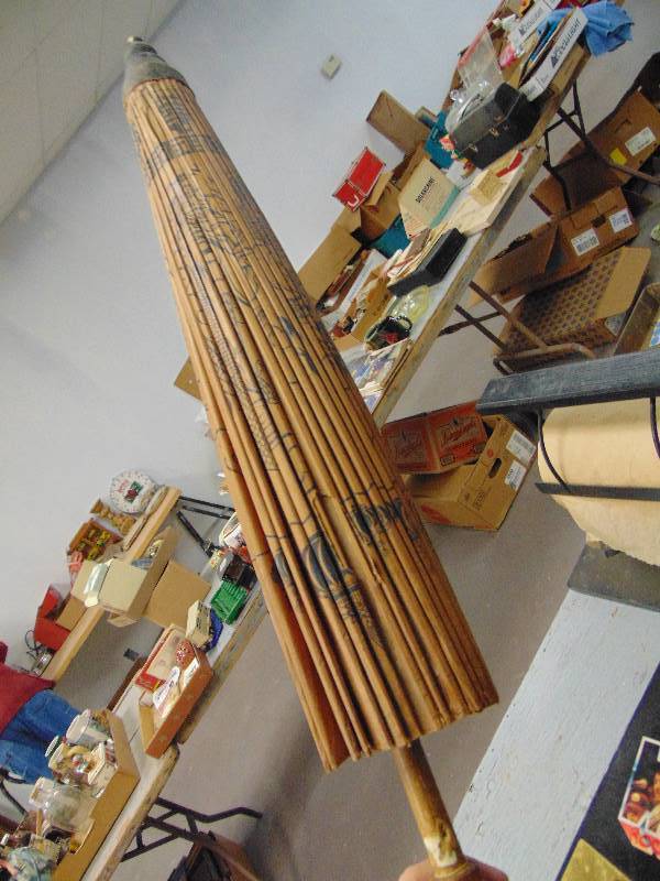 lot 1941 image: Vintage BambooPaper Parasol