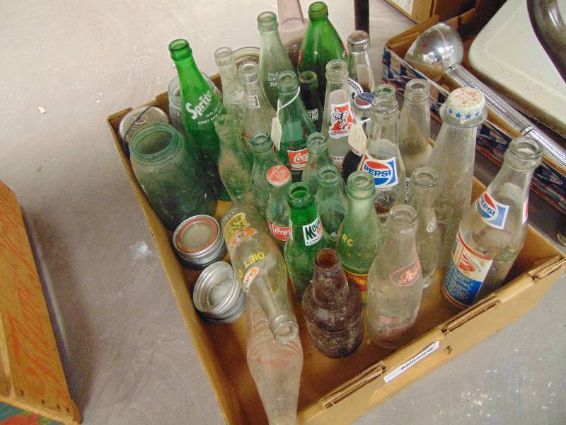 lot 1972 image: Asstd Vintage Soda Pop Bottles