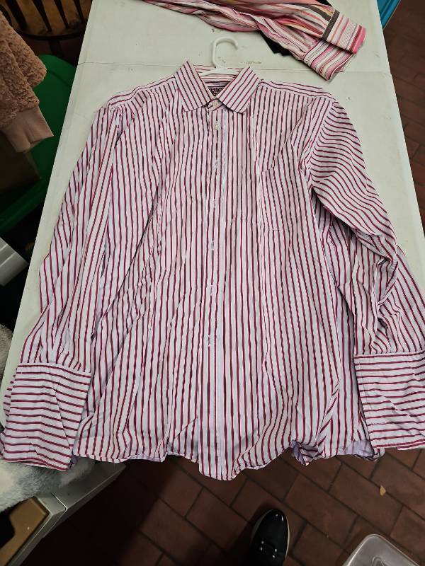 lot 63373 image: Charles Tyrwhitt  Red and White Stripe dress shirt - 1735