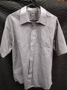 lot 33996 image: Lord & Taylor mens gray long-sleeve dress shirt - 17.5