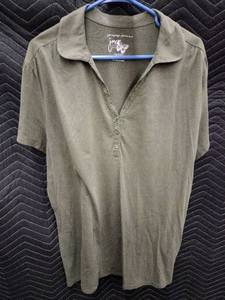 lot 59466 image: JMS JUST MY SIZE womens v neck lace collared blouse Green Size 3X