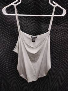 lot 59469 image: Lane Bryant plus-size light gray or white camisole tank top - 2224