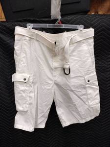 lot 59478 image: Levi Strauss & Co. White Cargo Shorts