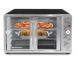 lot 3005 image: $149 45L French Door Convection Toaster Oven Rotisserie