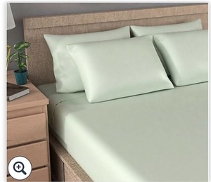 lot 3021 image: Home Reflections 1200TC Cotton Blend Sateen Sheet Set SPLIT KING