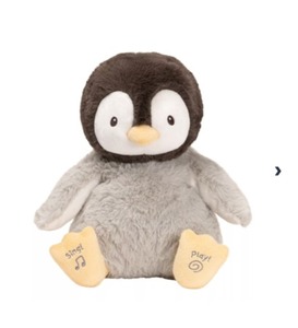 lot 3023 image: Kissy the Penguin Animated & Singing Plush by Gund